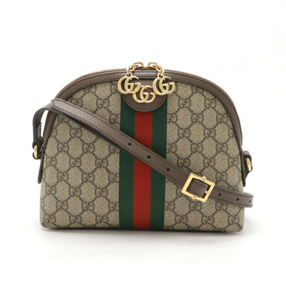 Gucci Sherry Line Beige Brown Green Red Color Pvc Leather Pochette Shoulder Bag
