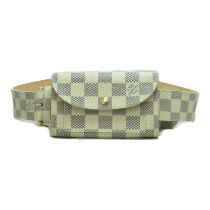 LOUIS VUITTON Sunchu Pochette Solo Belt White Damier Azur PVC coated canvas M9835S