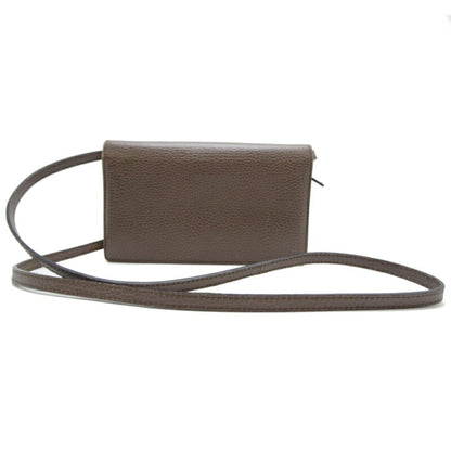 Gucci Grayish Pink Leather Chain/Shoulder Wallet