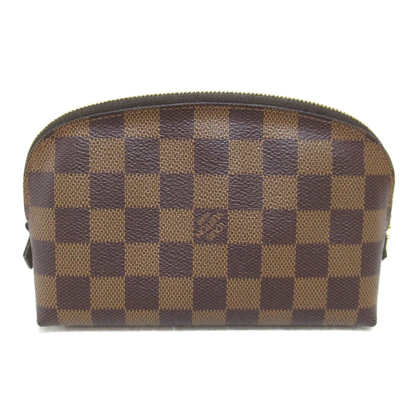 LOUIS VUITTON Pochette Cosmetics Pouch Brown Damier PVC coated canvas N47516