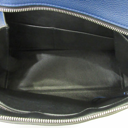 Celine Bag Edge Medium Handbag Blue Tote One Handle Ladies Calf Leather