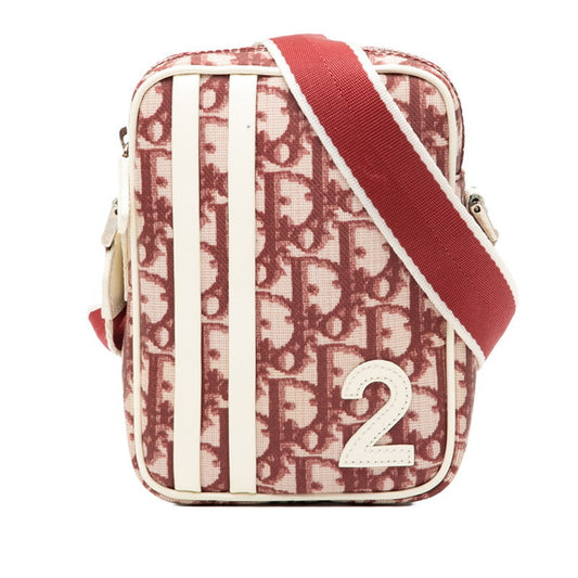 Christian Dior Red Color White Pvc Leather Shoulder Bag ()