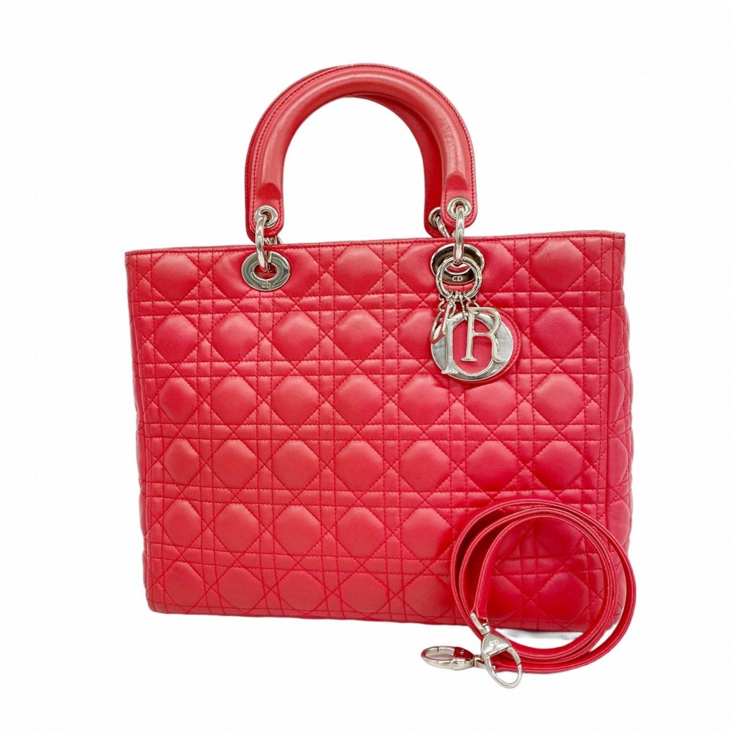 Christian Dior Red Color Leather Handbag ()