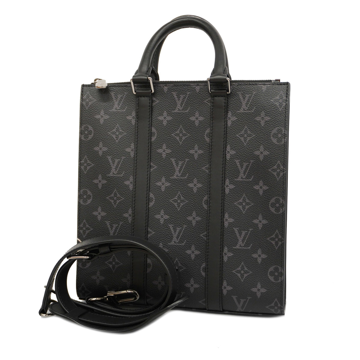 Louis VuittonAuth  Monogram Eclipse 2WAY Bag Sack Plastic Cloth M46456