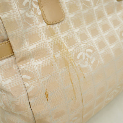 CHANEL   New Travel Line Women's Nylon Tote Bag Beige