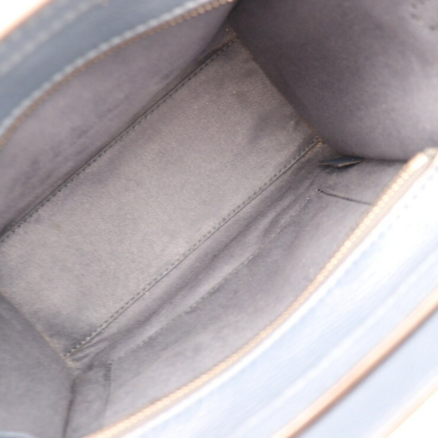 Celine Luggage Nano Shopper Handbag 168243 Leather Navy Silver Hardware 2WAY Shoulder Bag