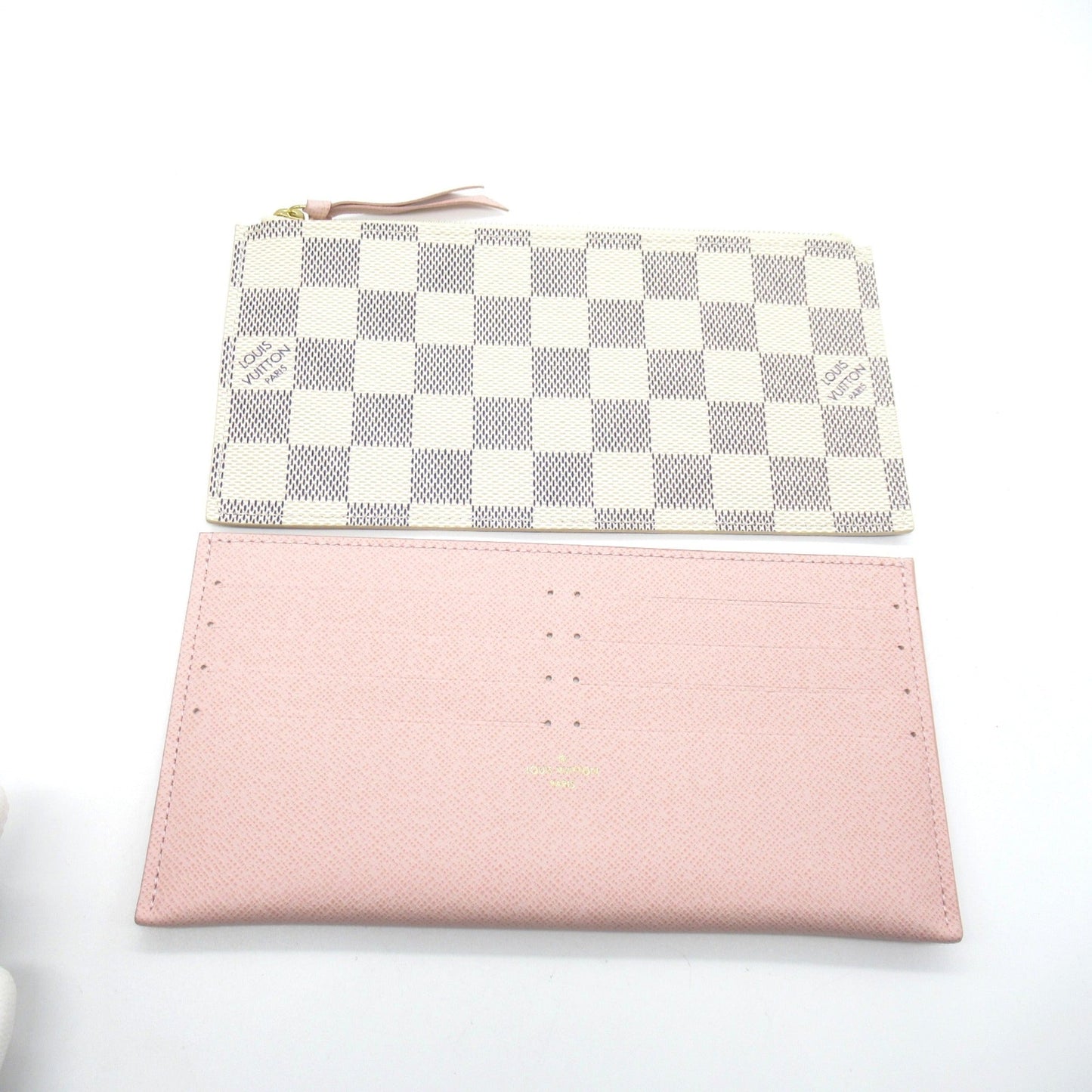 LOUIS VUITTON Pochette Felice White Damier Azur leather N40491