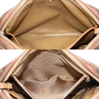 Celine Second Back Macadam Brown PVC