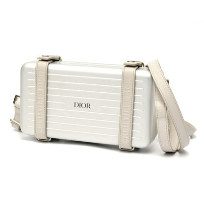 Christian Dior Silver Leather Aluminum Shoulder Bag ()