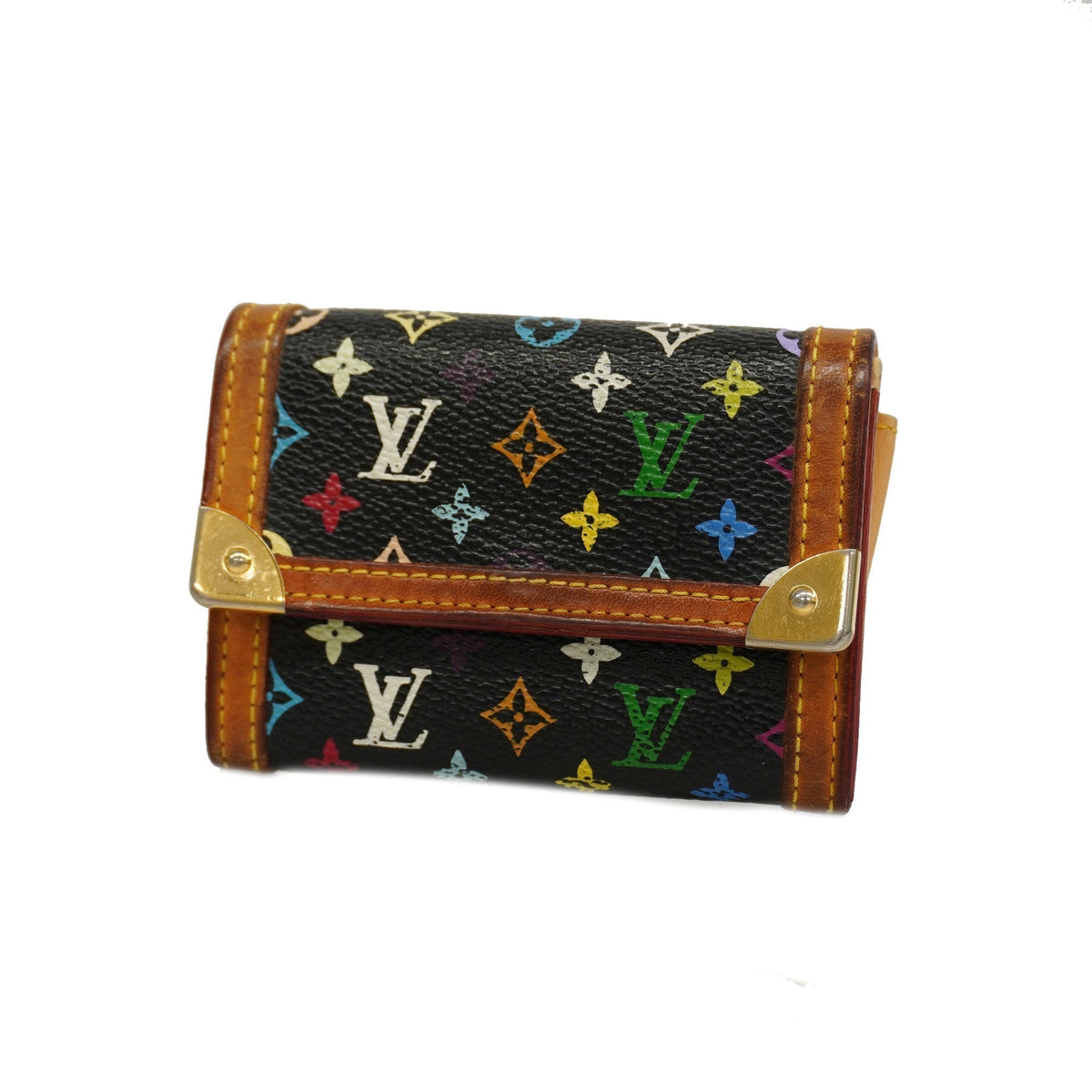 Louis VuittonAuth  Monogram Multicolore Porto Monepura M92656 Noir