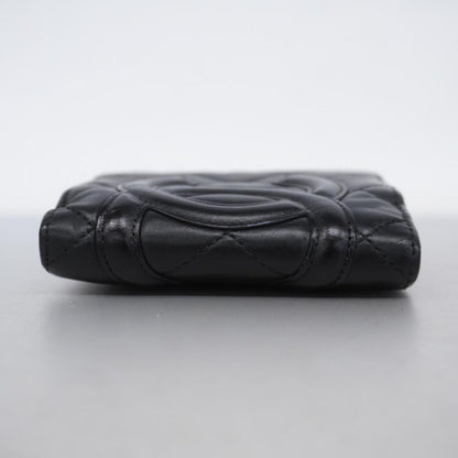 Chanel Wallet Cambon Lambskin Black Women's
