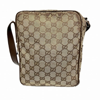 Gucci Beige Canvas Leather Shoulder Bag