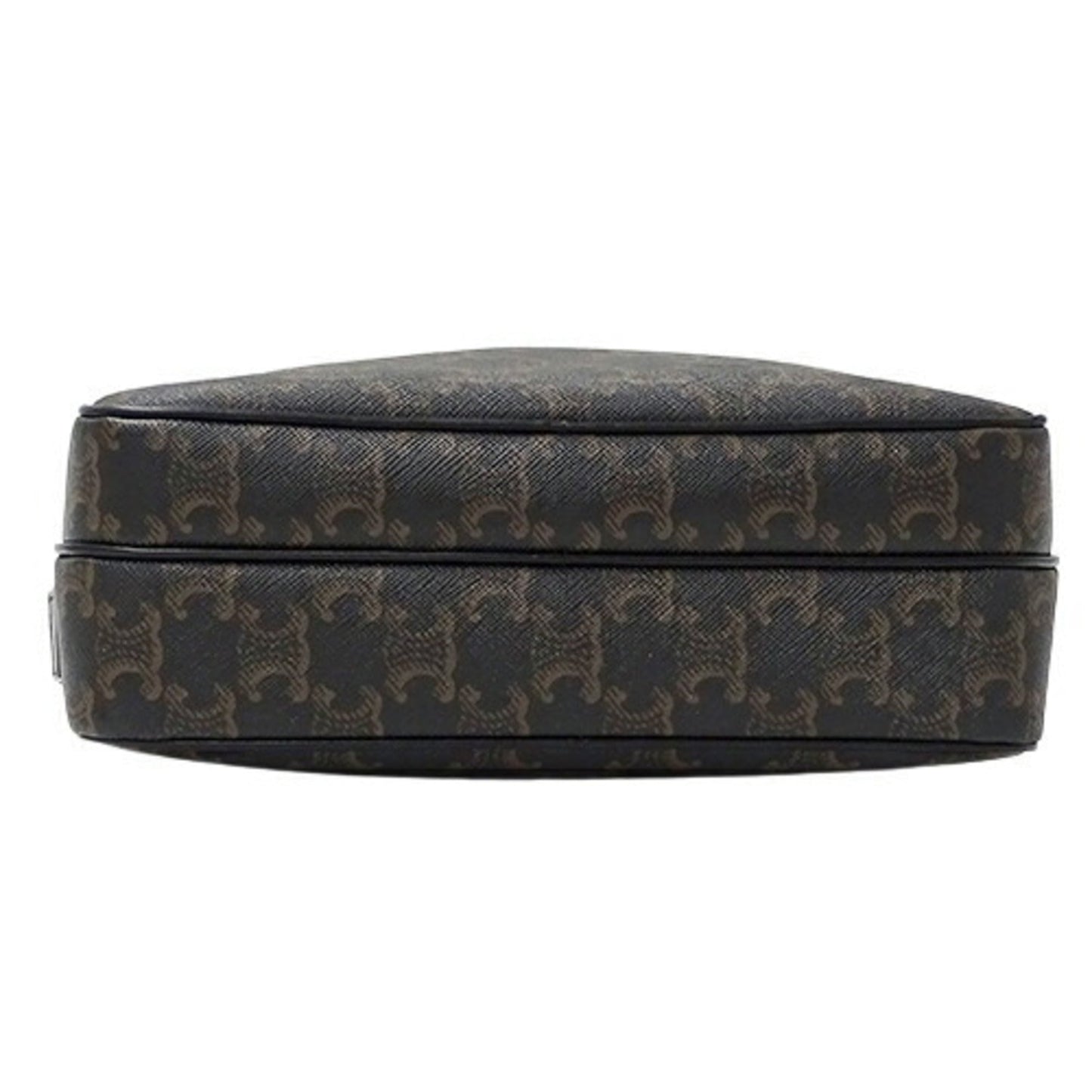 Celine Bag Women's Men's Shoulder Triomphe Medium Forco Black Brown Unisex