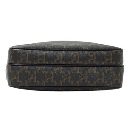 Celine Bag Women's Men's Shoulder Triomphe Medium Forco Black Brown Unisex