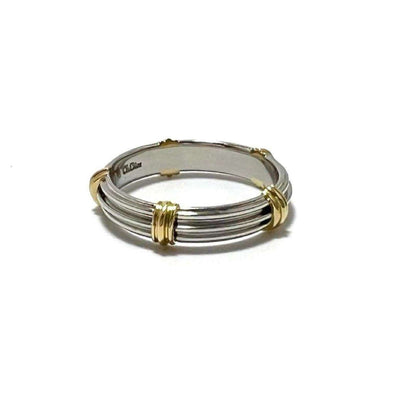 Christian Dior Silver Yellow Gold (18K) Platinum 950 Band Ring ()
