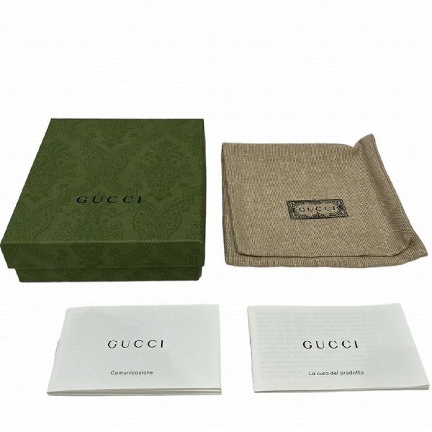 GUCCI Offideia 597609 Brown PVC x Leather Wallet Bifold Men's