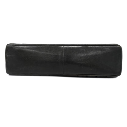 CHANELAuth  Mademoiselle W Chain Women's Leather Shoulder Bag Black