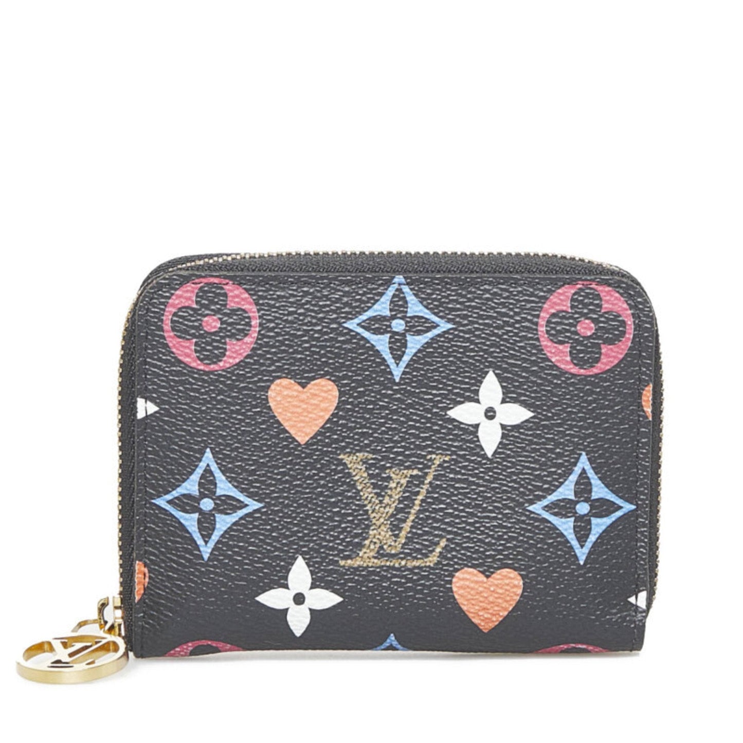 LOUIS VUITTON Monogram Game On Zippy Coin Purse Case M80305 Noir Black PVC Leather Ladies