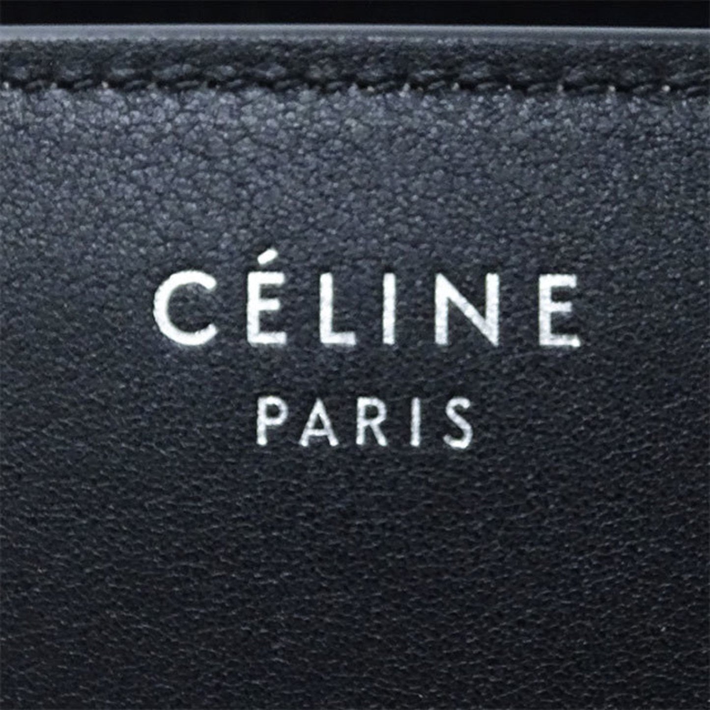 Celine Bag Ladies Handbag Luggage Micro Shopper Leather Gray Black Multi Blue