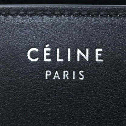 Celine Bag Ladies Handbag Luggage Micro Shopper Leather Gray Black Multi Blue