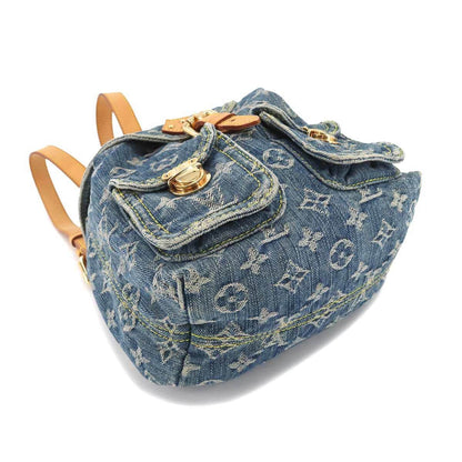 LOUIS VUITTON Monogram Denim Sac A Dos PM Backpack Rucksack Blue M95057