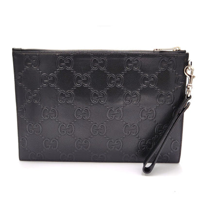 Gucci Black Leather Clutch Bag ()