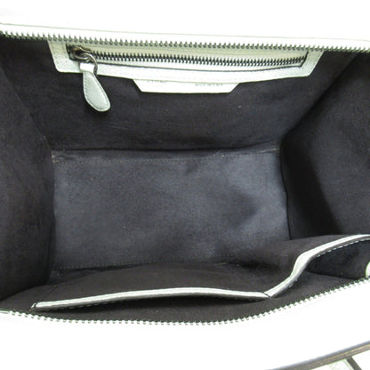 Celine luggage micro handbag Green cream green leather