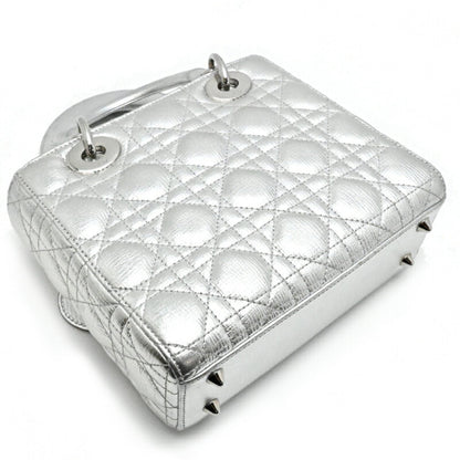 Christian Dior Silver Leather Handbag ()