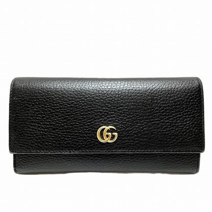 Gucci Black Leather Long Wallet (Bi-Fold) ()