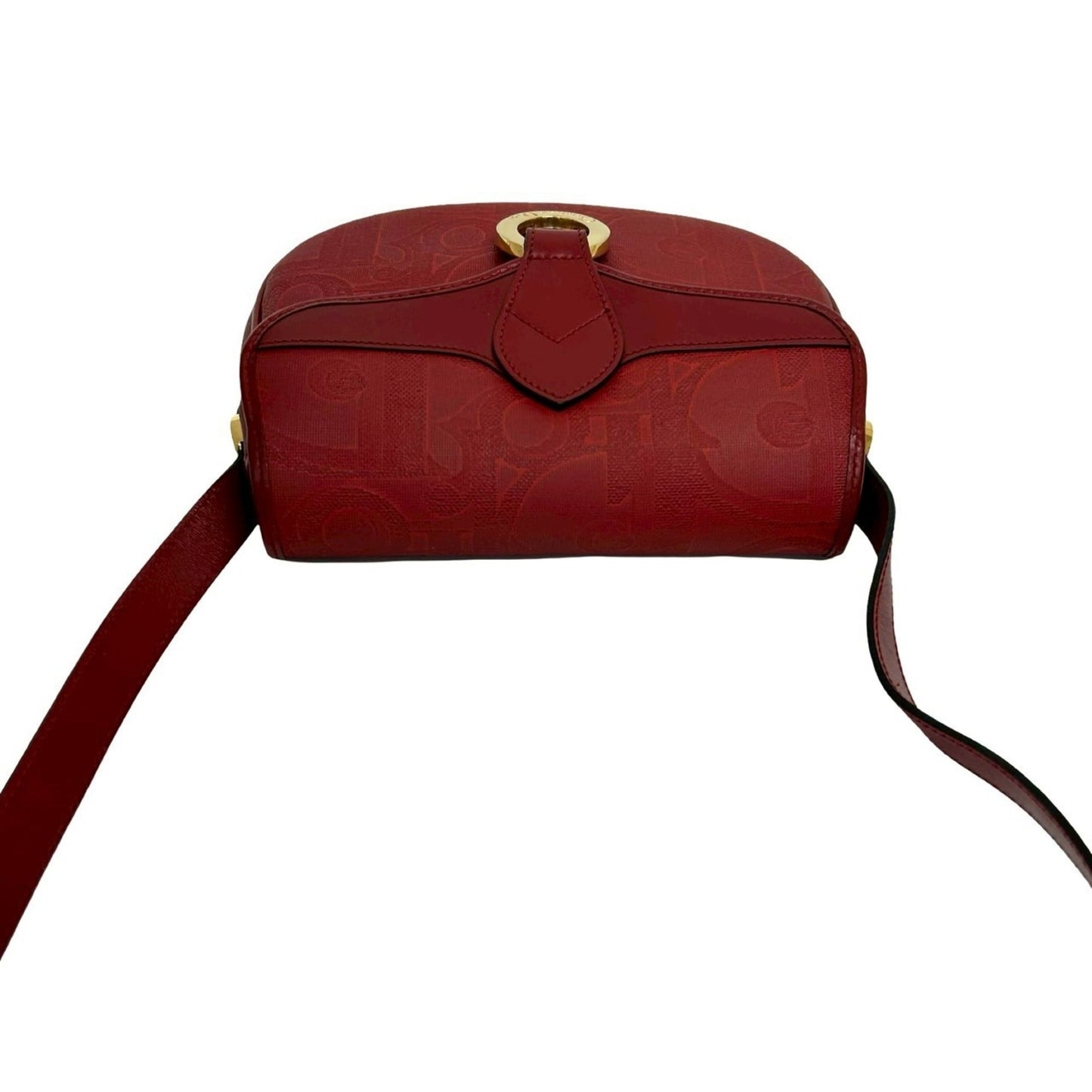 Christian Dior Red Color Leather Pvc Pochette Shoulder Bag ()