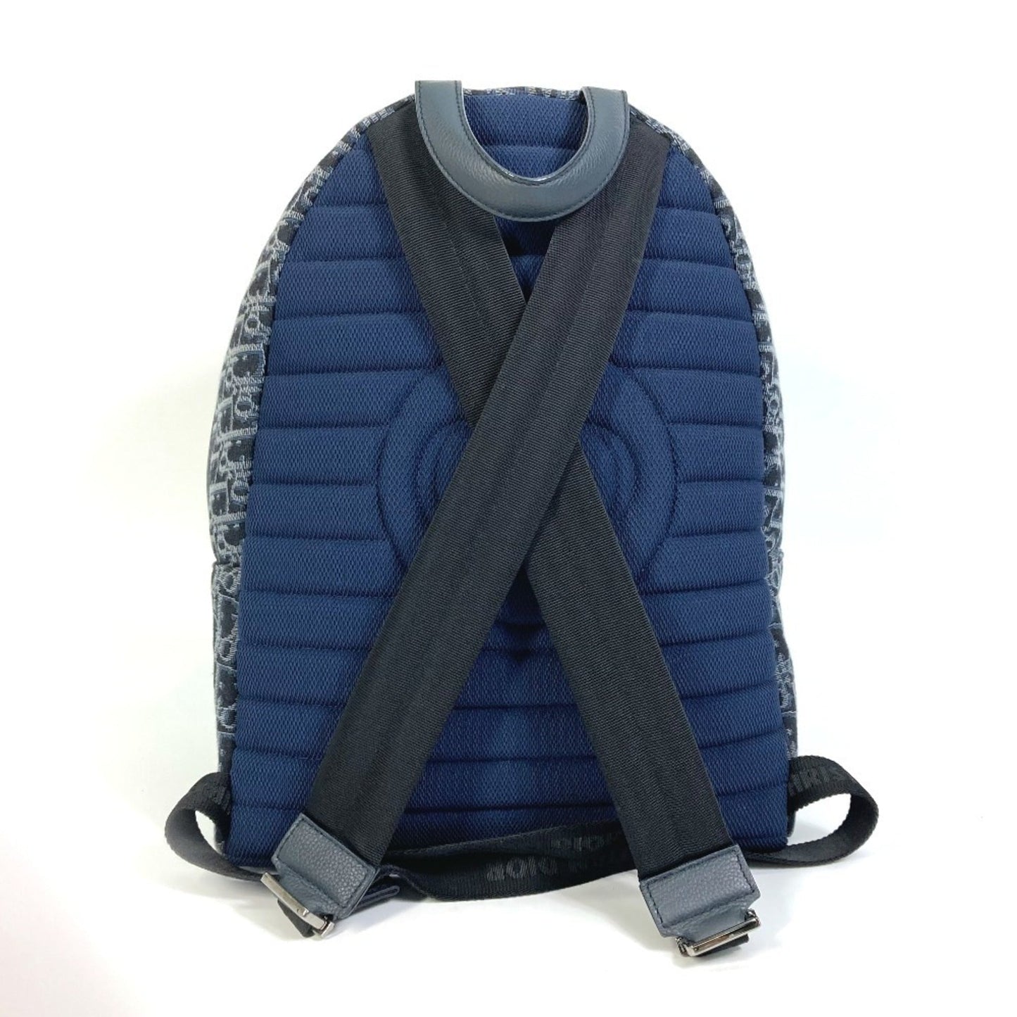 Christian Dior Navy Canvas Leather Backpack ()