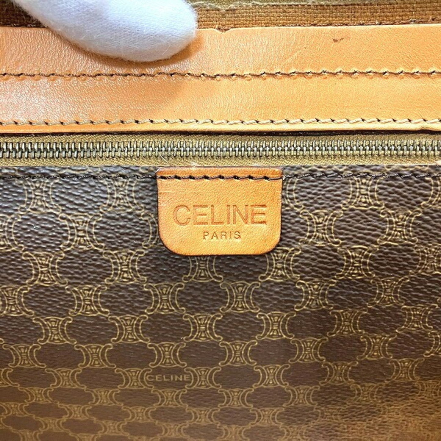 Celine Macadam Pattern PVC Bag Boston Unisex
