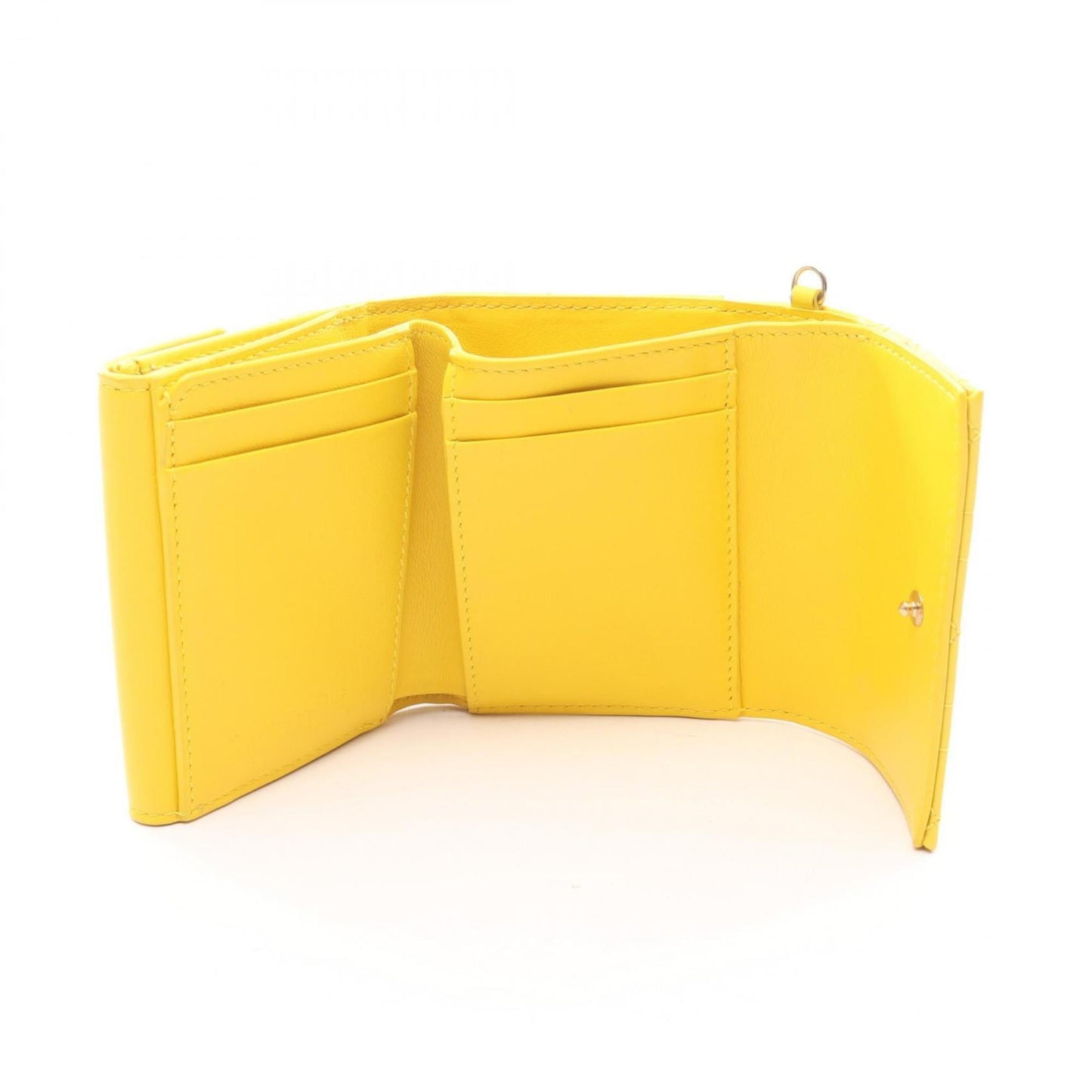 Christian Dior Yellow Patent Leather Wallet (Tri-Fold) ()