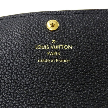 LOUIS VUITTON Wallet Monogram Empreinte Women's Trifold Portefeuille Pont Neuf Noir M62184 Black