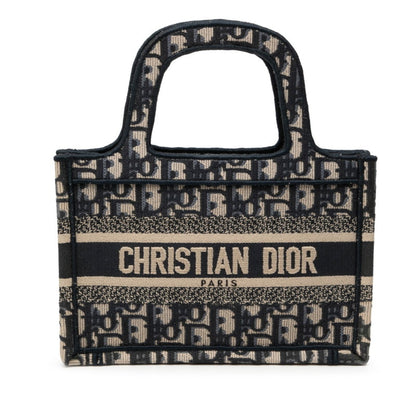 Christian Dior Trotter Beige Navy Trotter Handbag Tote Bag ()