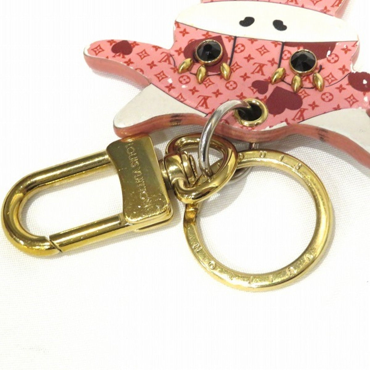 LOUIS VUITTON Monogram Porto Cle LV Rodeo M80243 Charm Brand Accessory Key Ring Keychain Ladies