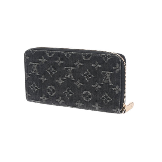 LOUIS VUITTON Monogram Zippy Black M95614 Unisex Long Wallet