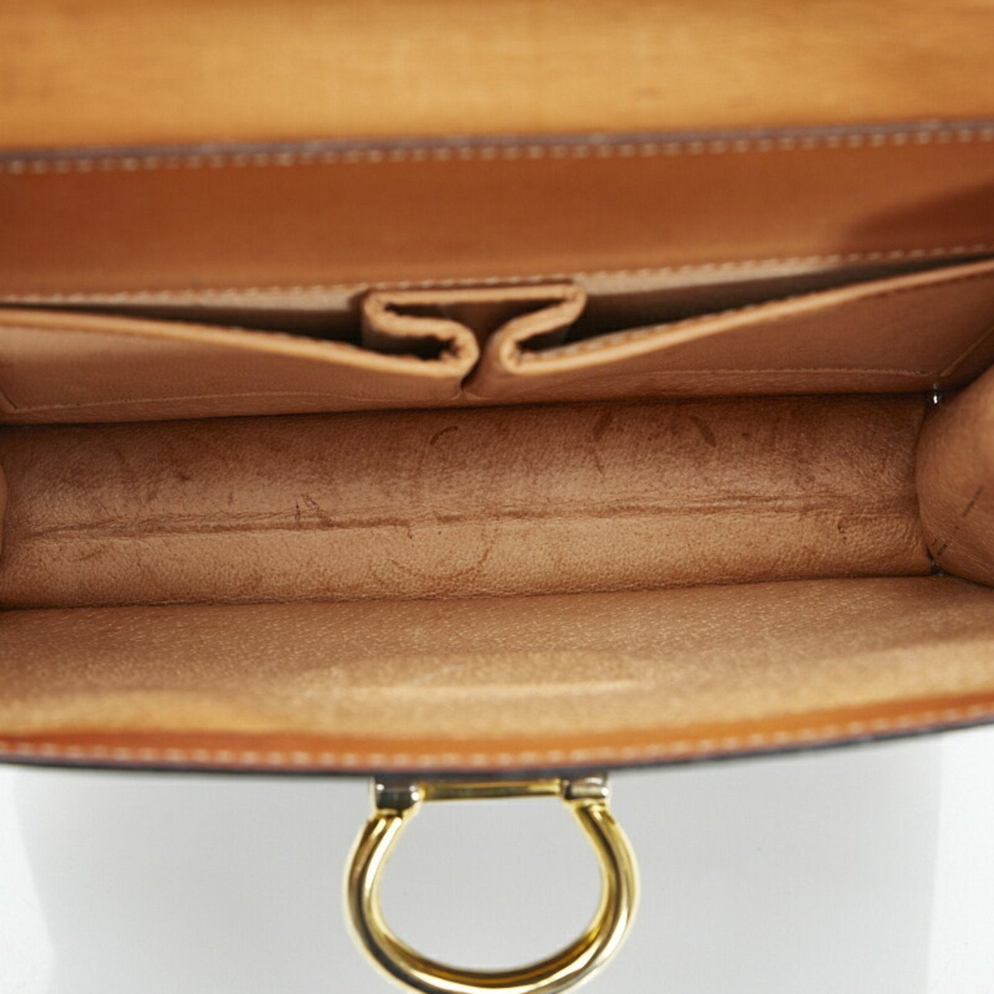 Celine Macadam Handbag Brown PVC Leather Ladies