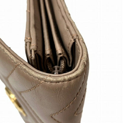 Gucci Beige Leather Long Wallet (Bi-Fold)