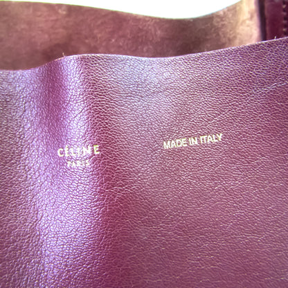 Celine Women's Leather Shoulder Bag Black,Bordeaux