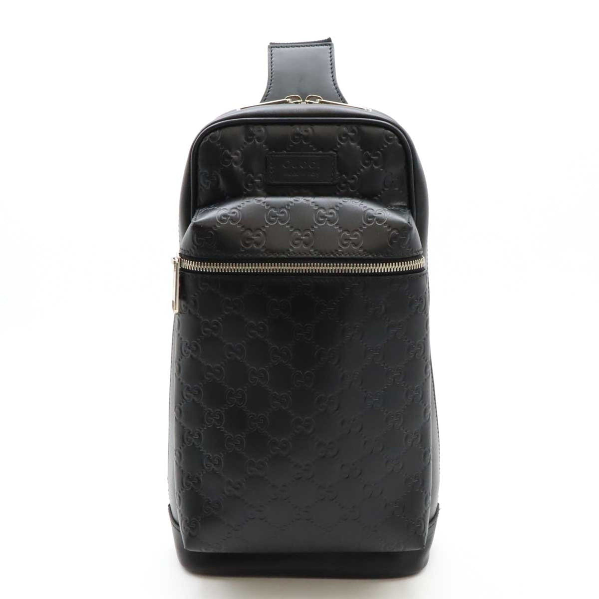 Gucci Black Leather Shoulder Bag Sling Bag ()