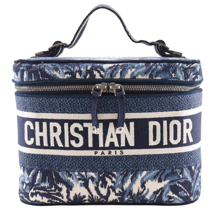 Christian Dior Navy White Canvas Handbag Weekend Bag ()