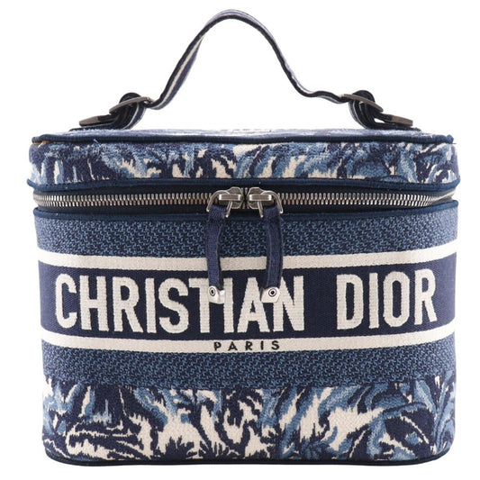 Christian Dior Navy White Canvas Handbag Weekend Bag ()