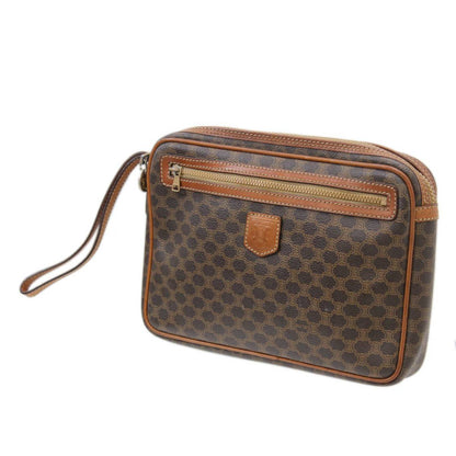 Celine Second Back Macadam Brown PVC