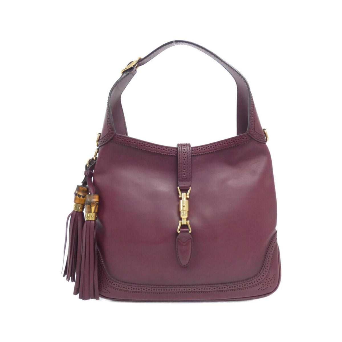 Gucci Bordeaux Leather Shoulder Bag ()