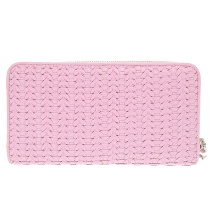 Christian Dior Pink Leather Long Wallet (Bi-Fold) ()