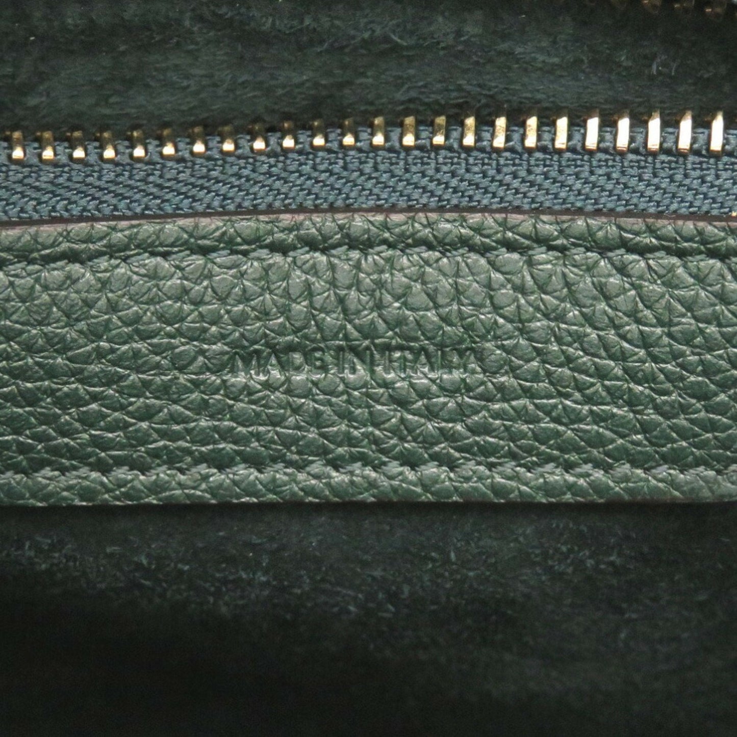 Celine Luggage Microshopper Leather Green Handbag