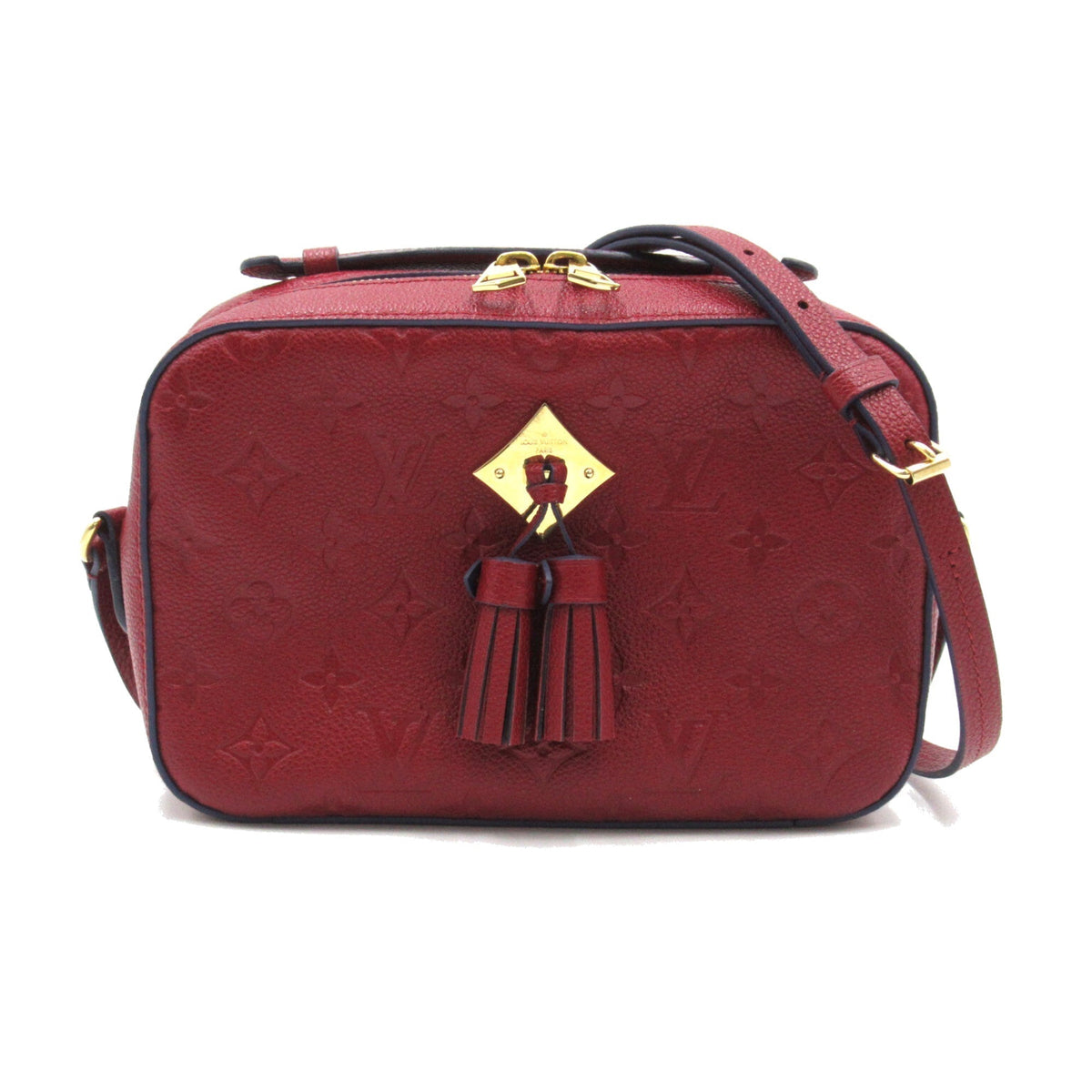 Louis Vuitton Saintonge Bordeaux system Cherry berry Monogram empreinte leather M44795