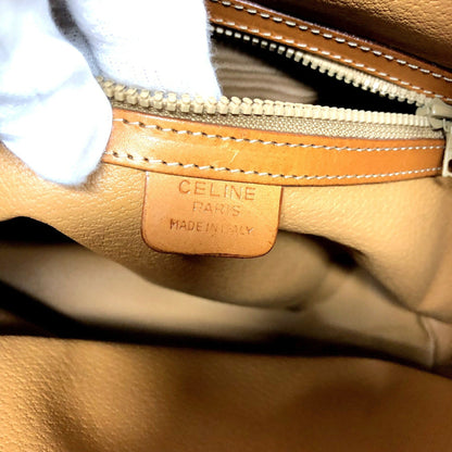 Celine rucksack Macadam PVC leather brown gold metal fittings ladies