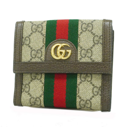 Gucci  Ophidia Bi-fold Wallet Gold Metal Fittings 523173 Women's GG Supreme
